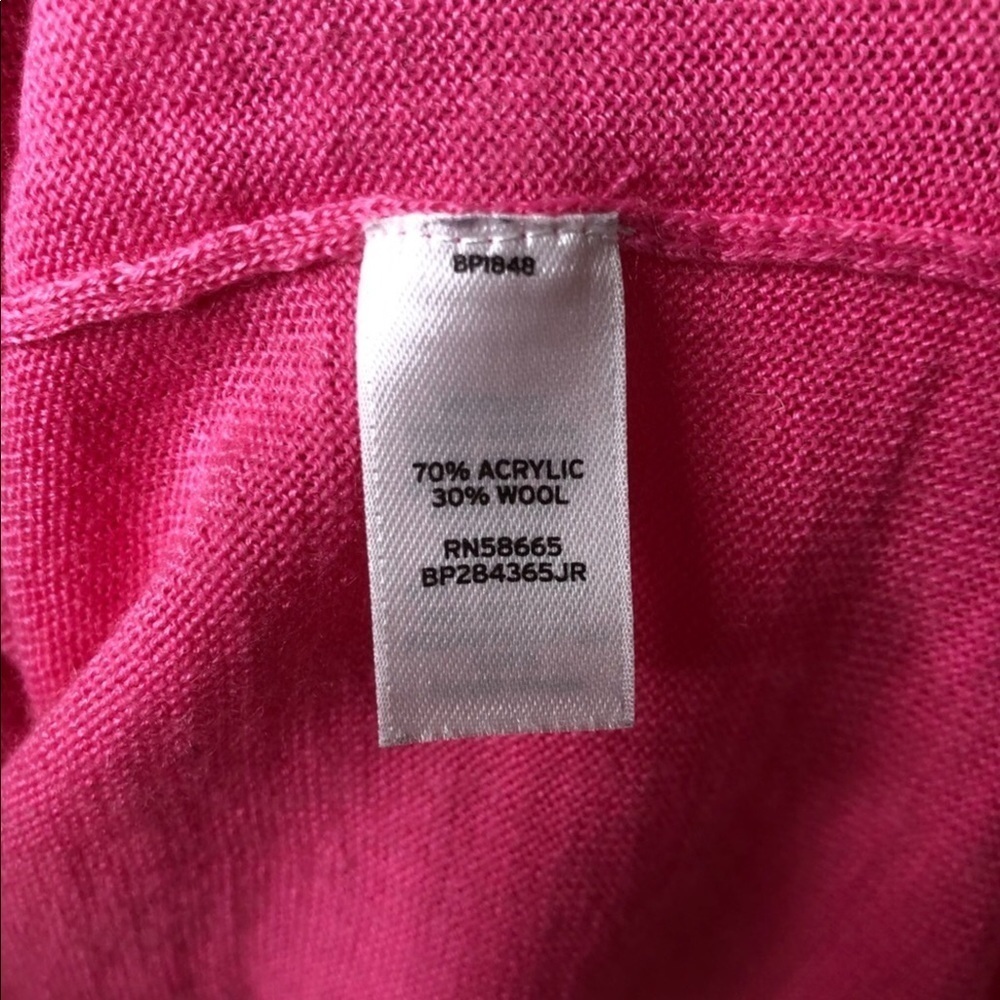 BP Pullover Knit Sweater High Low Hem Pink Size Medium Rolled Neckline - Picture 7 of 7